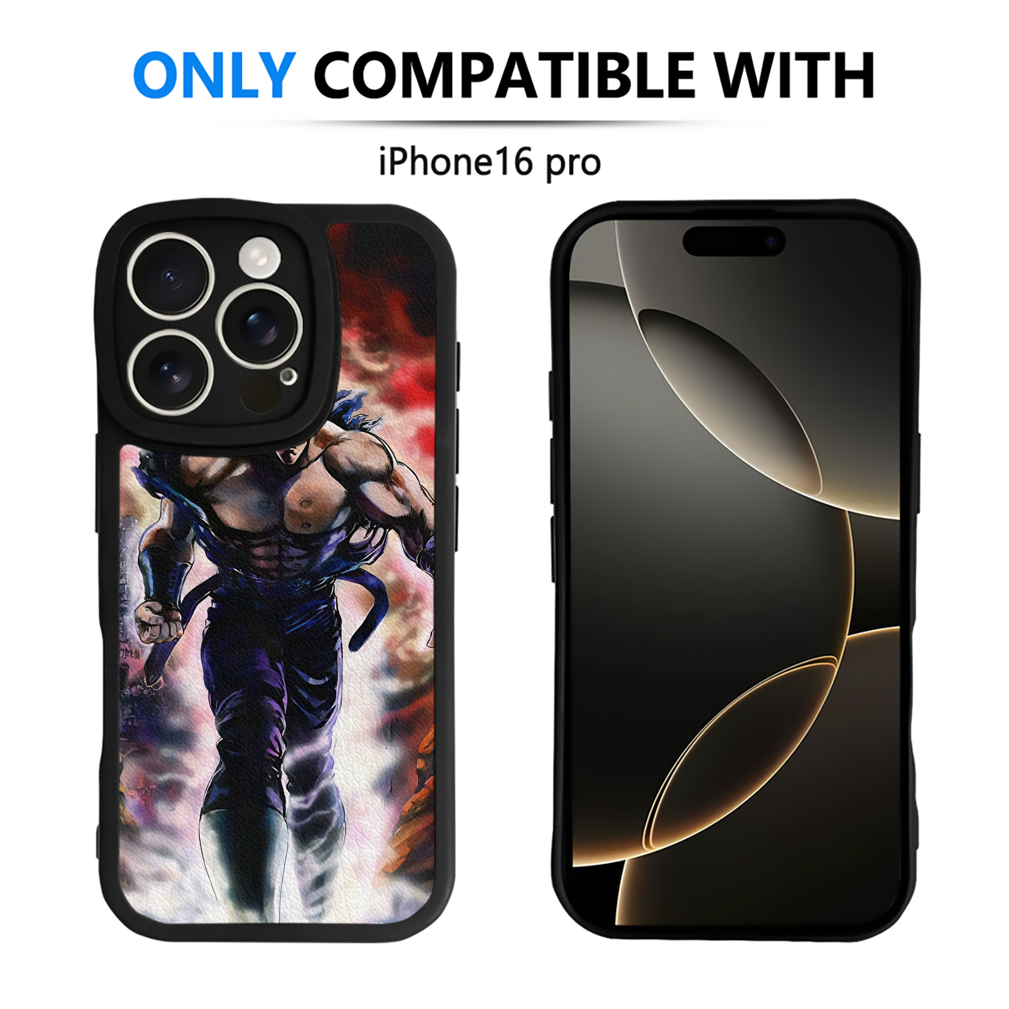 （画像用） 北斗の拳 Fist of the North Star 【iPhone 16シリーズ対応】シリコンスマホケース（レザー調） 材質：シリコン